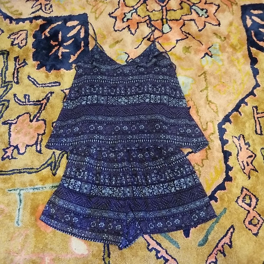 Blue & Green Romper Small